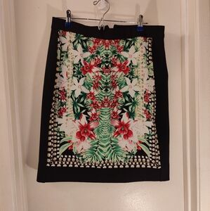 Alfani women's skirt size L multicolor floral print
